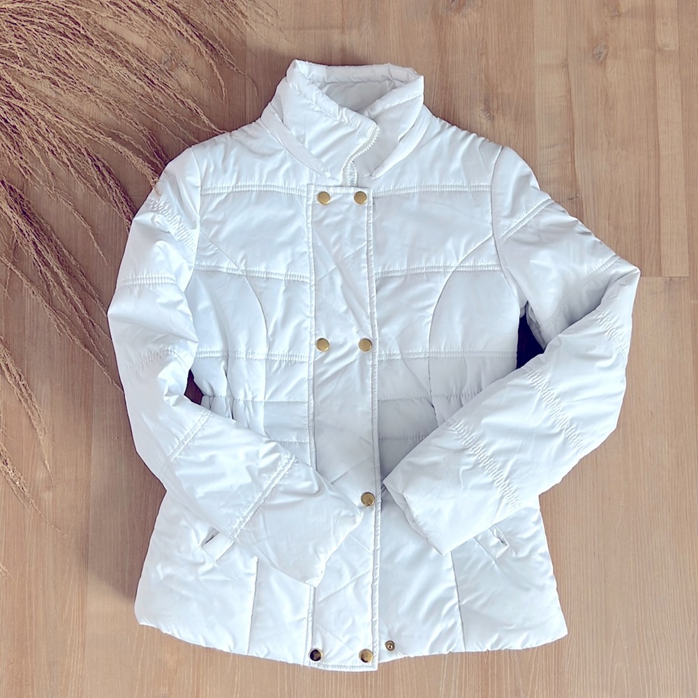 White Quilted Women's Jacket